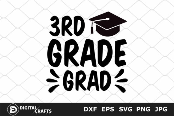 3rd Grade Grad SVG Graphics for Crafts & Branding