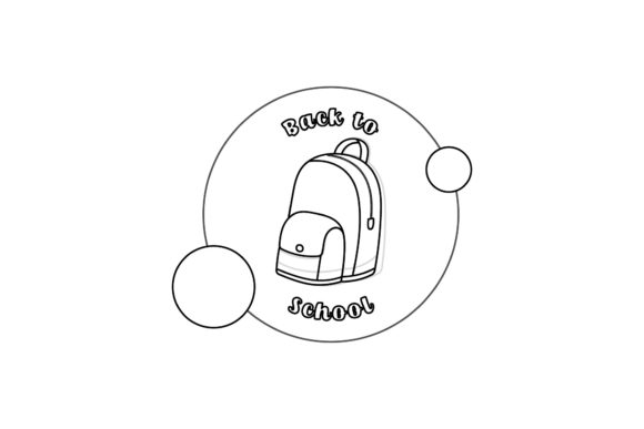 Back to School Backpack Line Style Graphics
