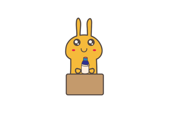 Back to School Bunny Bring a Drink Svg: Graphics and Icons for Creative Design