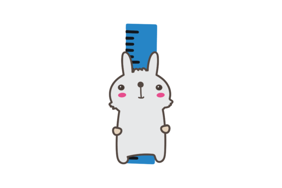 Back to School Bunny Measuring Height Graphics