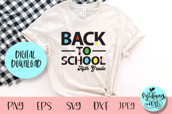 Back to School Fifth Grade Svg Graphics