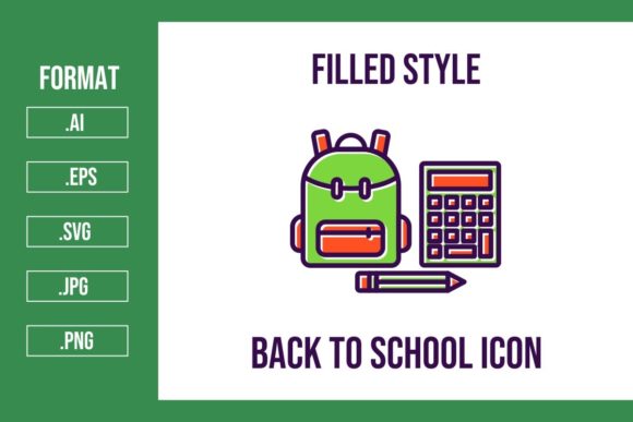 Back to School Filled Icon Graphics and Icons