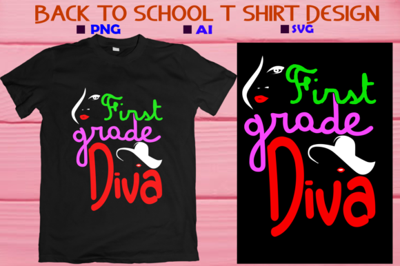 Back to School T-shirt, First Grade Diva