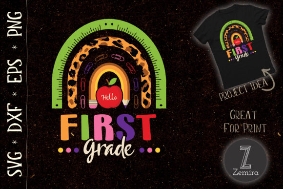 Hello First Grade Rainbow Back to School Graphics Review