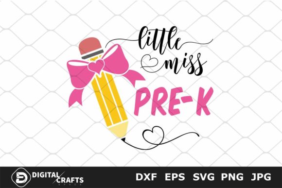 Little Miss Pre-k, Back to School SVG