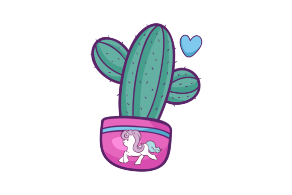 Unicorn Back to School Stickers Cactus: Graphics and Icons for Creative Publishing
