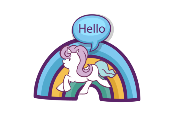 Unicorn Back to School Stickers Rainbow Graphics